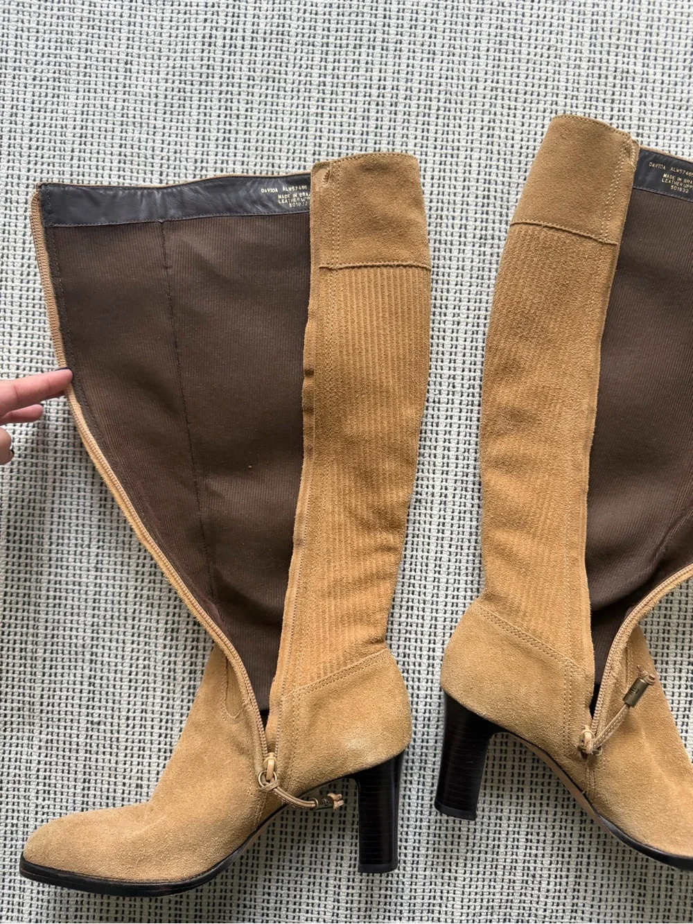 Lauren Ralph Lauren Davida Suede Corduroy Tall Boots Women’s Size 5.5